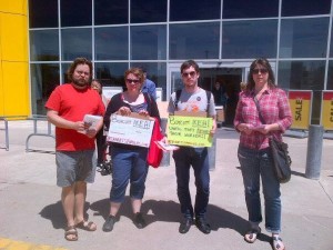 Activists at IKEA Burlington