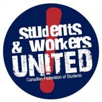 students and workers united button