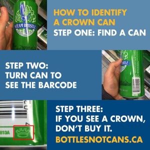 #BottlesNotCans made easy