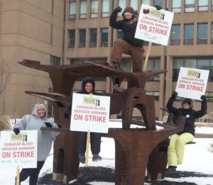 Excerpt: Eight blood collection workers in Charlottetown, PEI, have been on the picket line for close to five months now. They’re fighting for fairness for Canadian Blood Services workers across Canada. Via Facebook