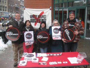Community activists in London join the Fight for $15 and Fairness 