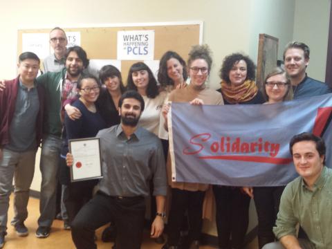Student caseworkers unionize at Parkdale Community Legal Services. Photo from OPSEU