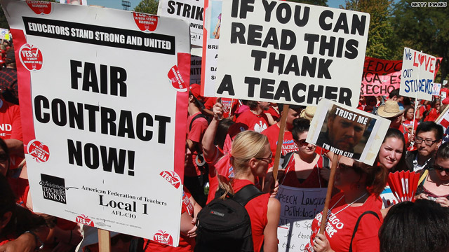 Chicago teachers on strike, September 2012