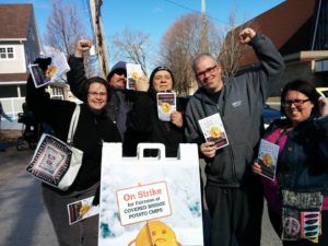Leafletting in Fredericton by the FDLC